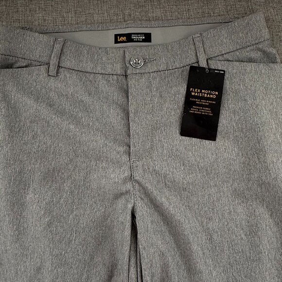 NEW! Womens Lee Trouser Pants Gray Ultra Lux comfort w/ Flex Motion 8 Medium - Picture 7 of 16